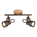 Brilo - LED spotgaismeklis TAHUN 2xGU10/5W/230V 3000K brūns
