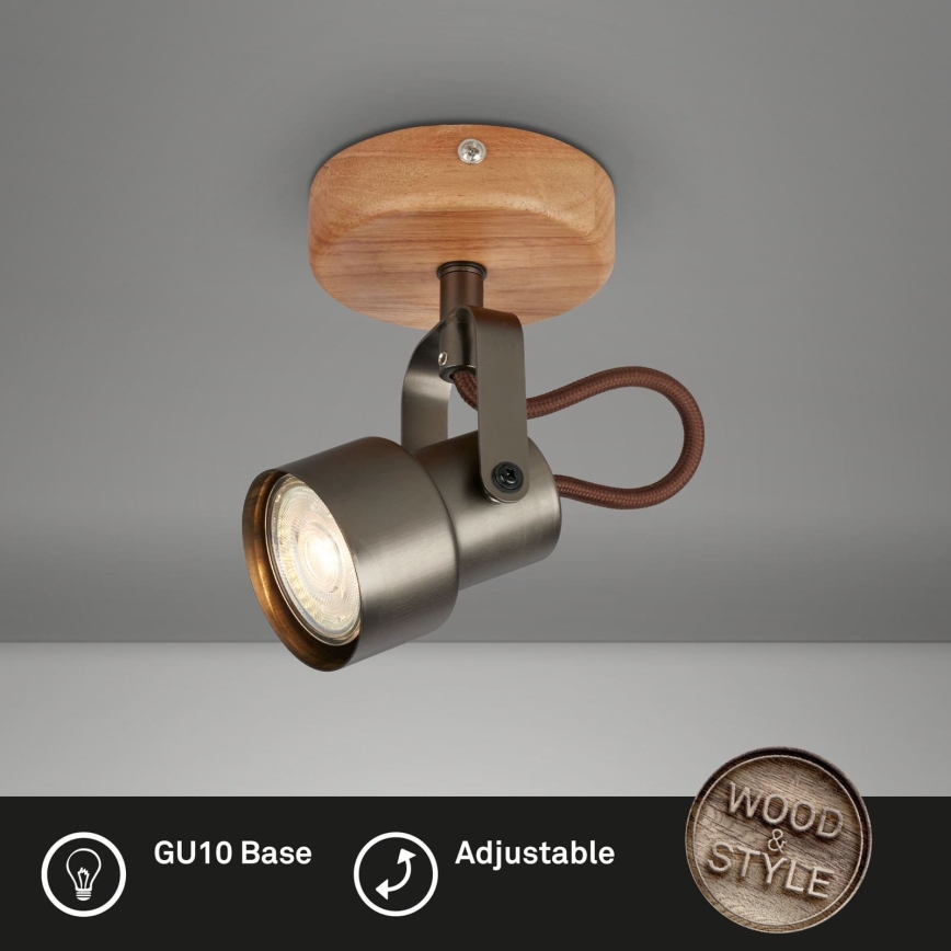 Brilo - LED virziena lampa TAHUN 1xGU10/5W/230V brūna