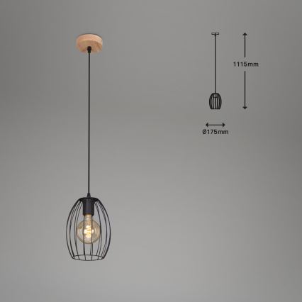 Brilo - lustra uz troses WAKTU 1xE27/60W/230V