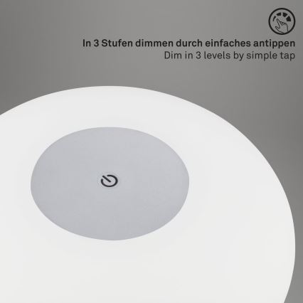 Brilo - OLANA LED uzlādējamā āra galda lampa ar regulējamu spilgtumu LED/3W/5V IP44