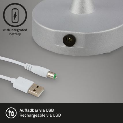 Brilo - OLANA LED uzlādējamā āra galda lampa ar regulējamu spilgtumu LED/3W/5V IP44