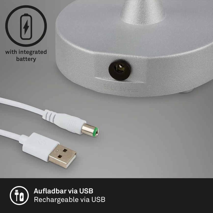 Brilo - OLANA LED uzlādējamā āra galda lampa ar regulējamu spilgtumu LED/3W/5V IP44
