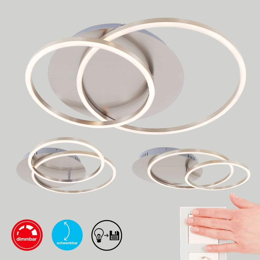 Brilo - Regulējama LED griestu lampa FRAMES LED/14W/230V + LED/22W 3000K