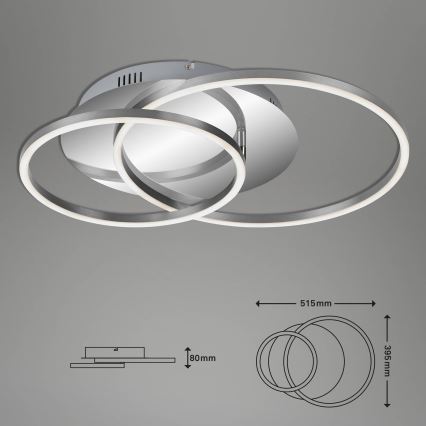Brilo - Regulējama LED griestu lampa FRAMES LED/14W/230V + LED/22W 3000K