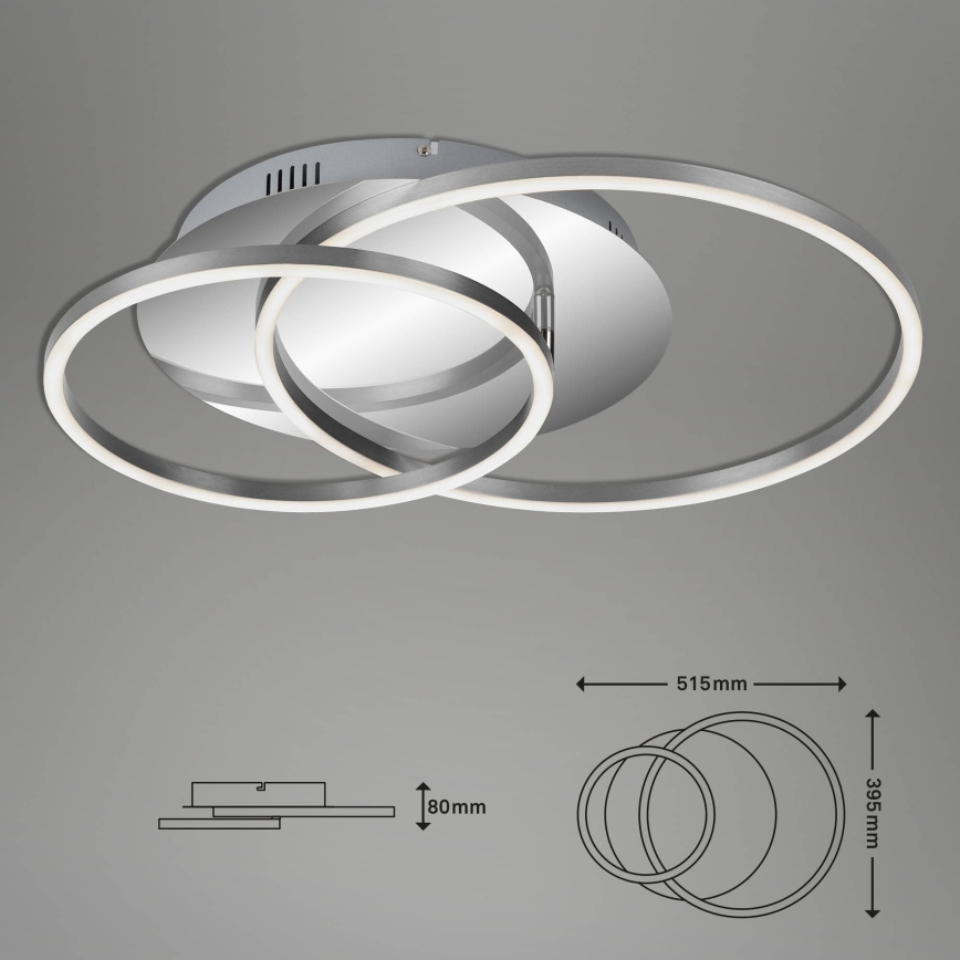 Brilo - Regulējama LED griestu lampa FRAMES LED/14W/230V + LED/22W 3000K