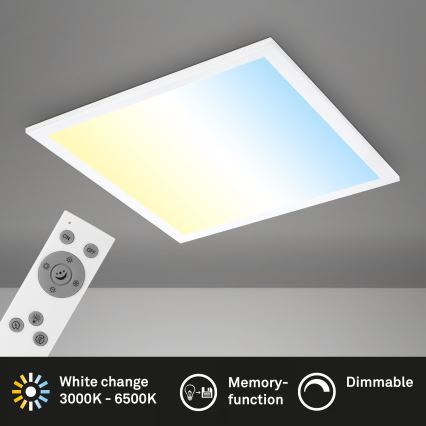 Brilo - regulējama LED griestu lampa LED/21W/230V 3000-6500K 38x38 cm balta + tālvadība