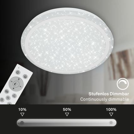 Brilo - RGBW Aptumšojama griestu lampa STARRY SKY LED/24W/230V 3000-6500K + tālvadības pults