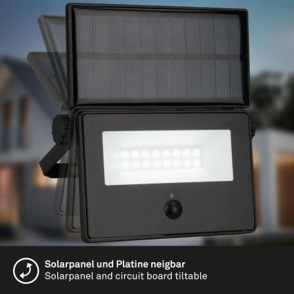 Brilo - Saules LED prožektors ar sensoru LED/5W/5,5V IP54 1200 mAh