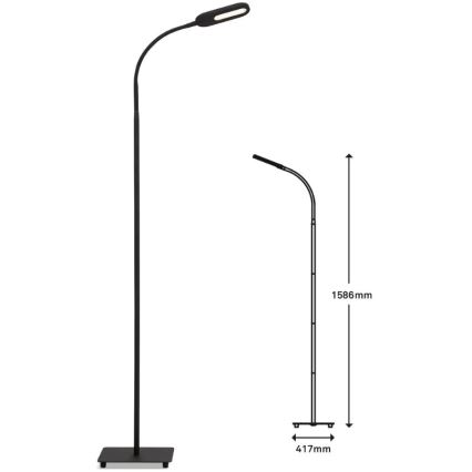 Briloner 1297-015 - LED Aptumšojama pielāgojama grīdas stāvlampa LED/6,6W/230V 3000K/4000K/6000K