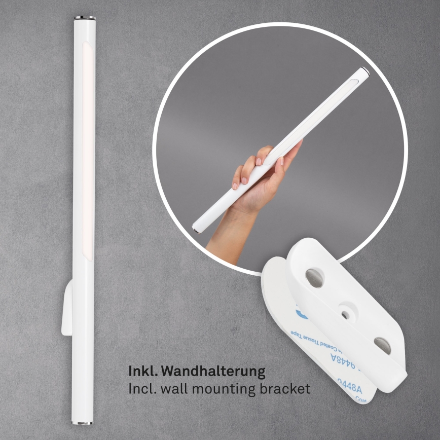 Briloner 1384-016 - LED Aptumšojama skārienvadāma grīdas stāvlampa 2in1 EVERYWHERE LED/2,3W/5V 2000 mAh