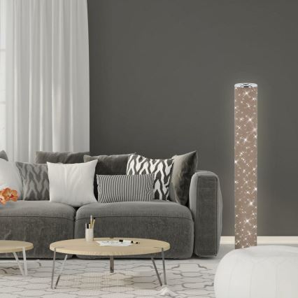 Briloner 1388-011 - LED Grīdas stāvlampa STARRY SKY LED/12W/230V brūna