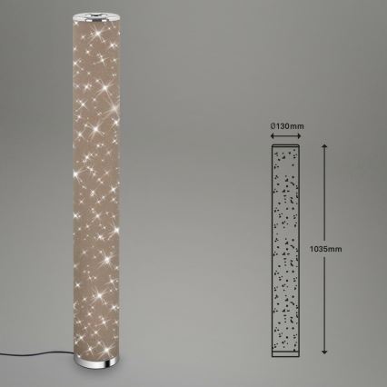 Briloner 1388-011 - LED Grīdas stāvlampa STARRY SKY LED/12W/230V brūna