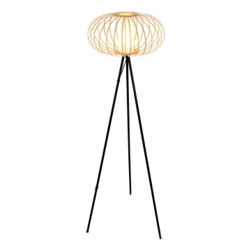 Briloner 1759011 - Grīdas lampa 1xE27/10W/230V bambusa/melna