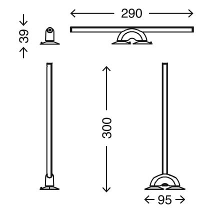 Briloner 2007-019 - LED Aptumšojams spoguļa apgaismojums LED/7W/230V 2700-6500K