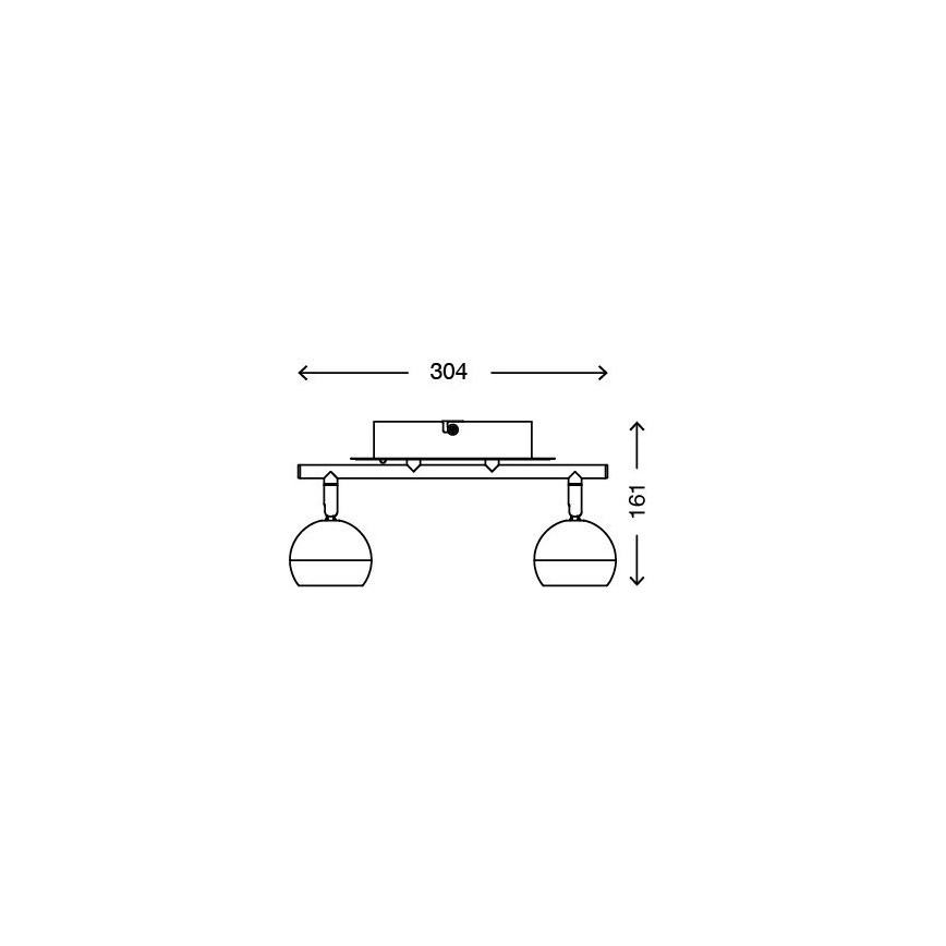 Briloner 2040-022 - LED RGB Aptumšojams starmetis 2xLED/3,3W/230V + tālvadības pults
