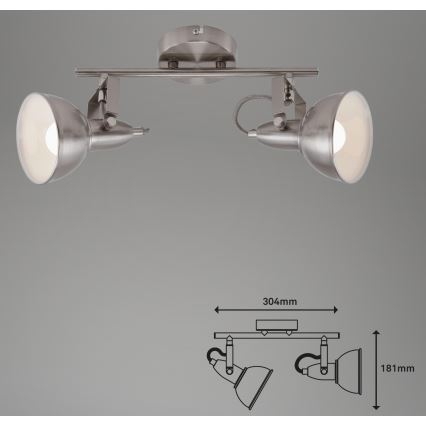 Briloner 2049-022 - Starmetis SOFT 2xE14/40W/230V matēts hroms