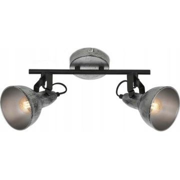 Briloner 2049-024 - Starmetis RETRO 2xE14/40W/230V pelēka