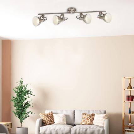 Briloner 2049-042 - virziena gaismeklis 4xE14/40W/230V, sudraba krāsā