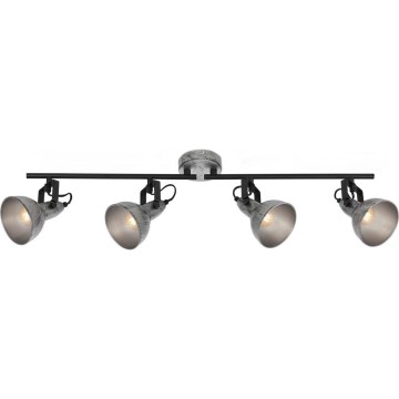 Briloner 2049-044 - Starmetis RETRO 4xE14/40W/230V pelēka
