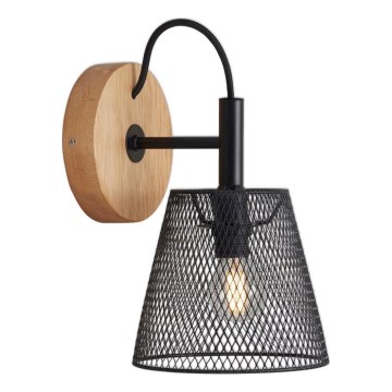 Briloner 2077-015 - Sienas lampa WOOD & STYLE 1xE14/25W/230V gumijkoks