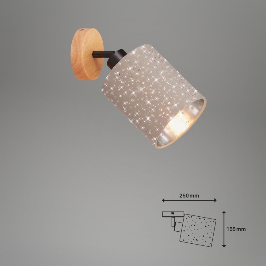 Briloner 2078-011 - Sienas starmetis SPOTLIGHT 1xE27/25W/230V bēša