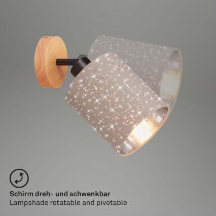 Briloner 2078-011 - Sienas starmetis SPOTLIGHT 1xE27/25W/230V bēša