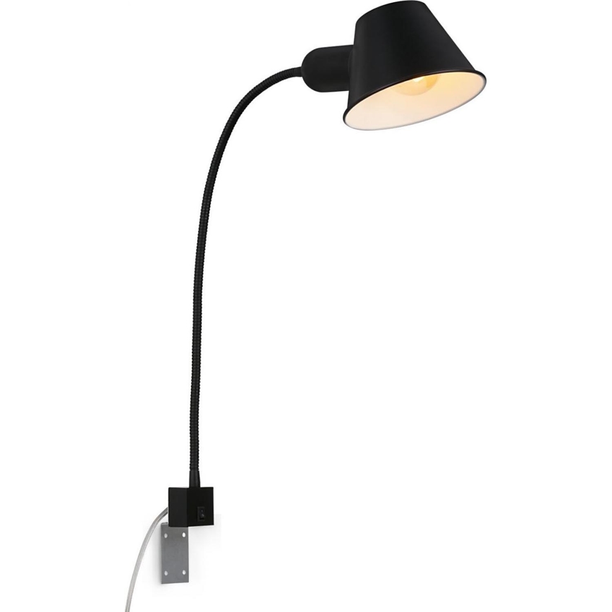 Briloner 2079-015 - Sienas pielāgojama lampa 1xE27/10W/230V melna