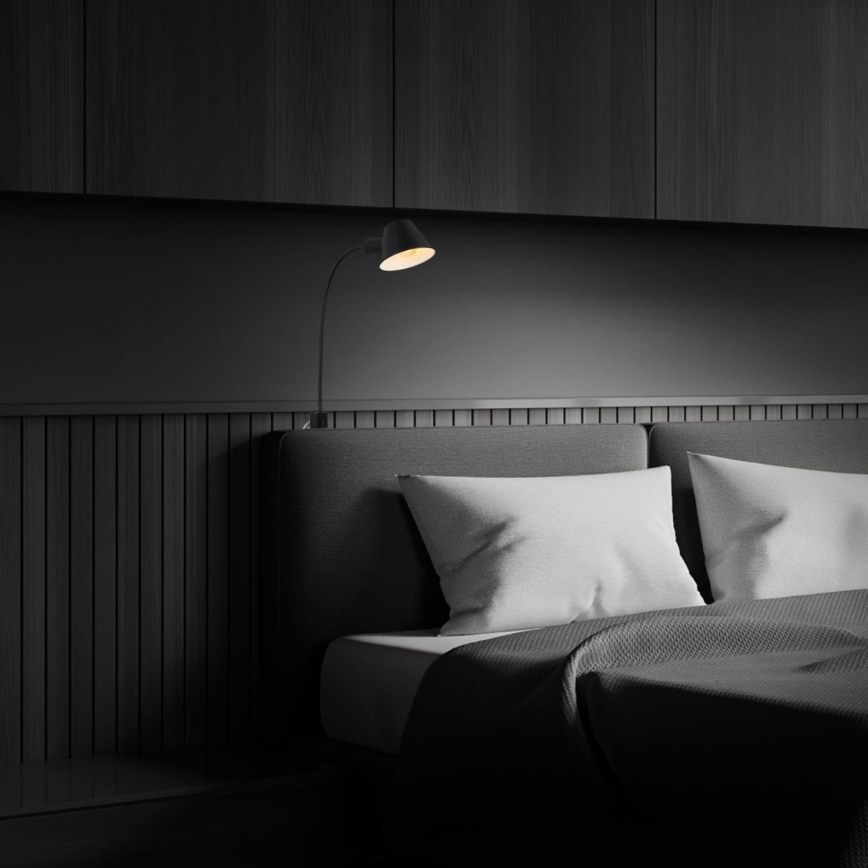 Briloner 2079-015 - Sienas pielāgojama lampa 1xE27/10W/230V melna