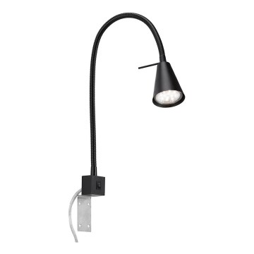 Briloner 2080-015 - LED sienas lampa ar elastīgu kaklu COMFORT LIGHT 1xGU10/5W/230V melna