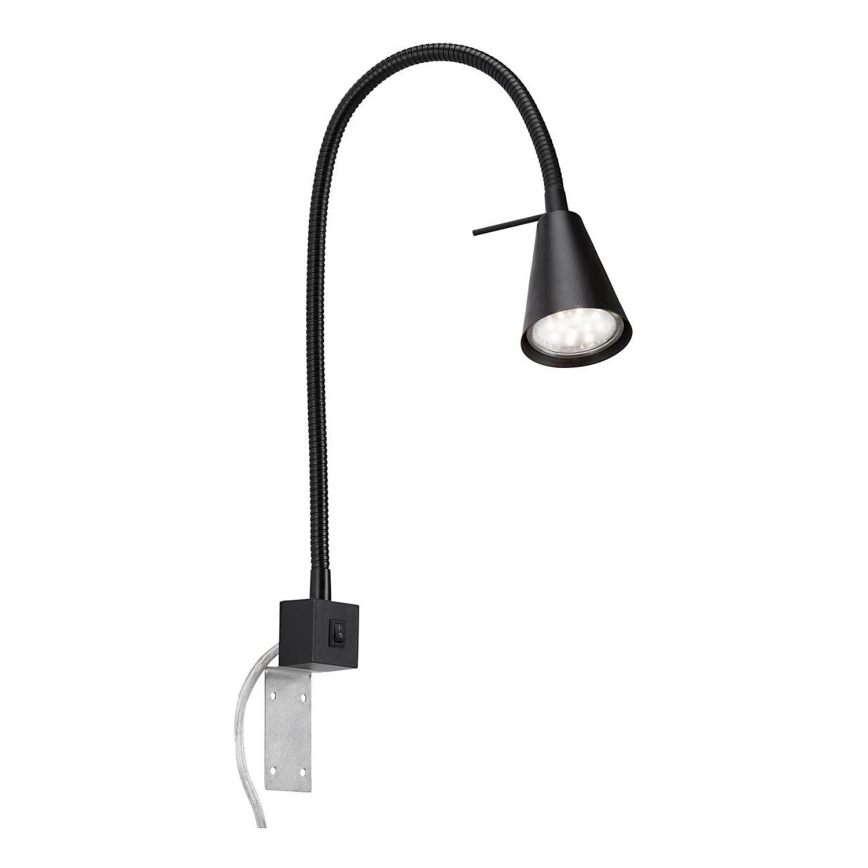 Briloner 2080-015 - LED Sienas lampa COMFORT LIGHT 1xGU10/5W/230V melna