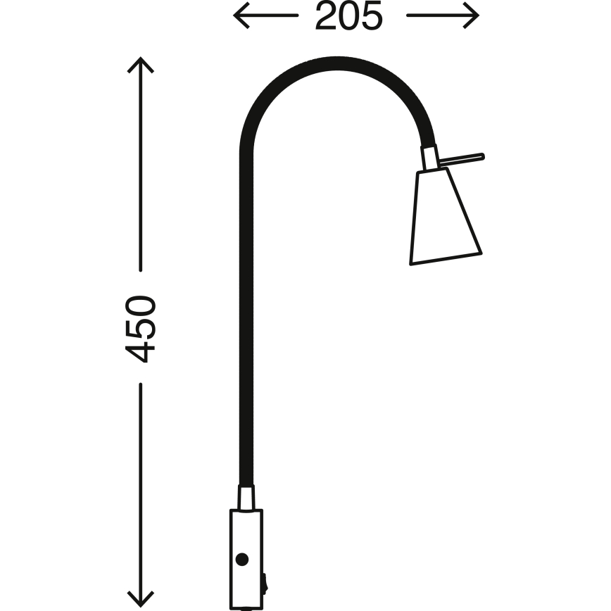 Briloner 2082-012 - LED Sienas lampa COMFORT LIGHT 1xGU10/5W/230V matēts hroms