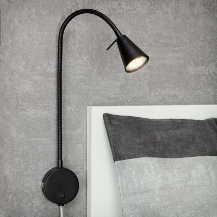Briloner 2082-015 - LED Sienas lampa COMFORT LIGHT 1xGU10/5W/230V melna