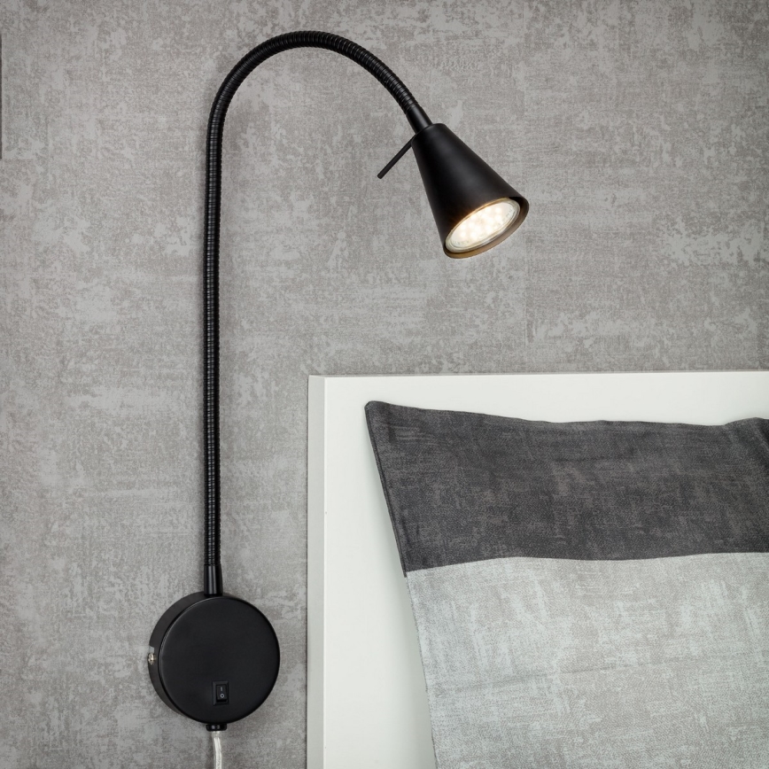 Briloner 2082-015 - LED Sienas lampa COMFORT LIGHT 1xGU10/5W/230V melna