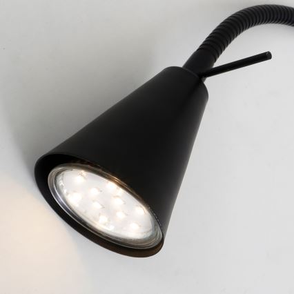 Briloner 2082-015 - LED Sienas lampa COMFORT LIGHT 1xGU10/5W/230V melna