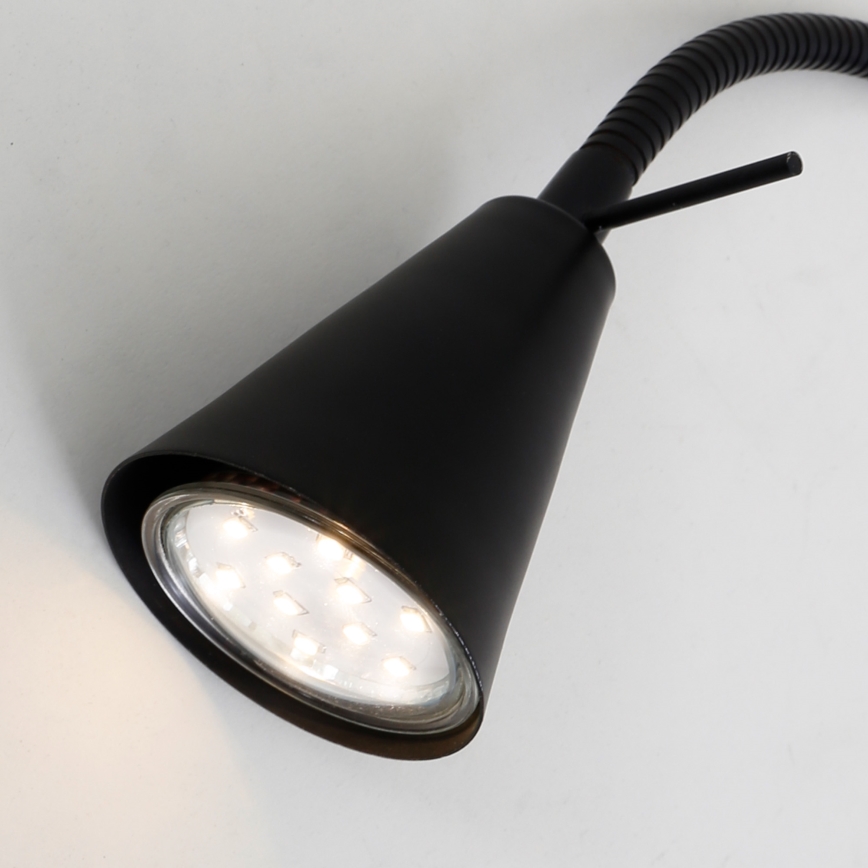 Briloner 2082-015 - LED Sienas lampa COMFORT LIGHT 1xGU10/5W/230V melna