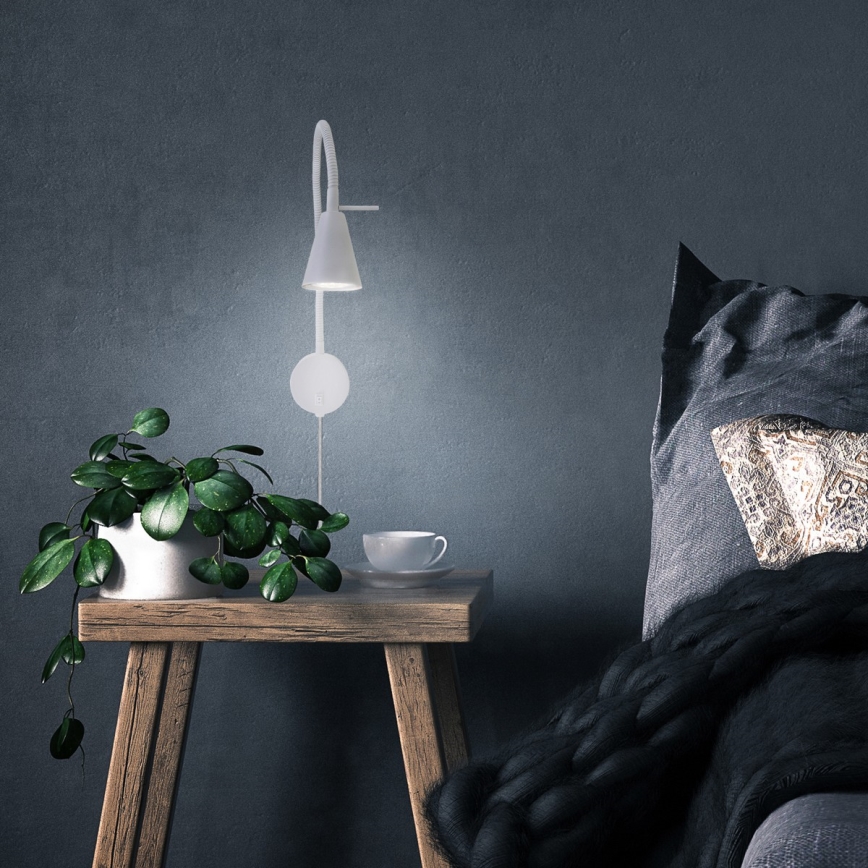 Briloner 2082-016 - LED elastīga sienas lampa COMFORT LIGHT 1xGU10/5W/230V balta