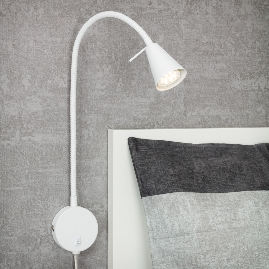 Briloner 2082-016 - LED elastīga sienas lampa COMFORT LIGHT 1xGU10/5W/230V balta