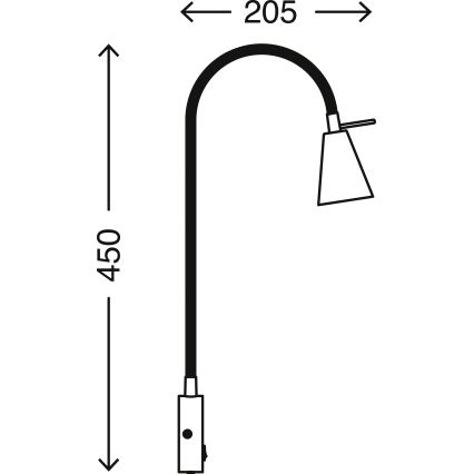 Briloner 2082-016 - LED elastīga sienas lampa COMFORT LIGHT 1xGU10/5W/230V balta