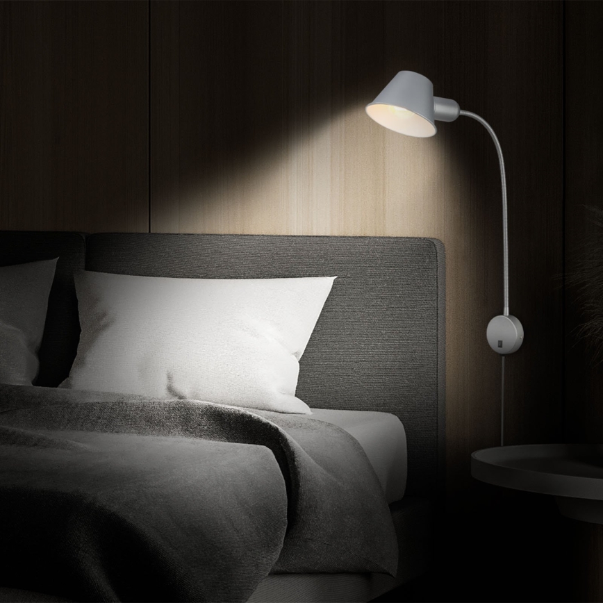 Briloner 2089-014 - Lokāma sienas lampa BRELLO 1xE27/10W/230V matēts hroms