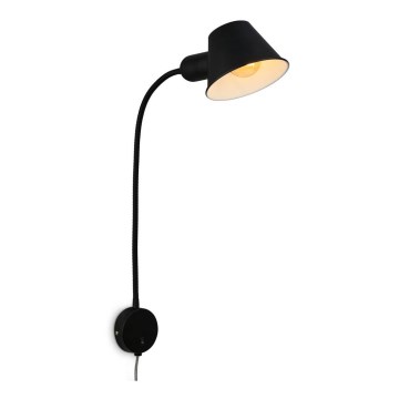Briloner 2089-015 - Regulējama sienas lampa BRELLO 1xE27/10W/230V melna