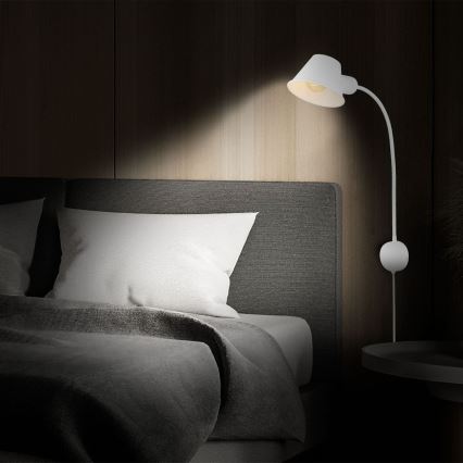 Briloner 2089-016 - Elastīga sienas lampa BRELLO 1xE27/10W/230V balta