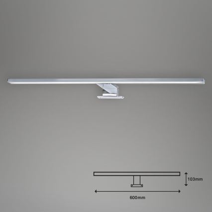 Briloner 2104-118 - LED spoguļa apgaismojums vannas istabai LED/8W/230V 60 cm matēts hroms