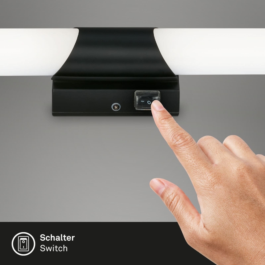 Briloner 2111-015 - LED vannasistabas spoguļa apgaismojums LED/6,5W/230V 32 cm melns