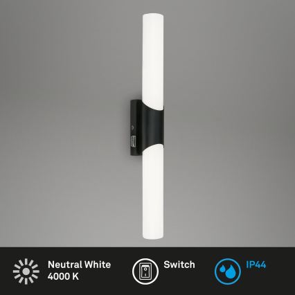 Briloner 2111-115 - LED vannas istabas spoguļa apgaismojums, 11 W, 230 V, IP44, 47 cm, melns