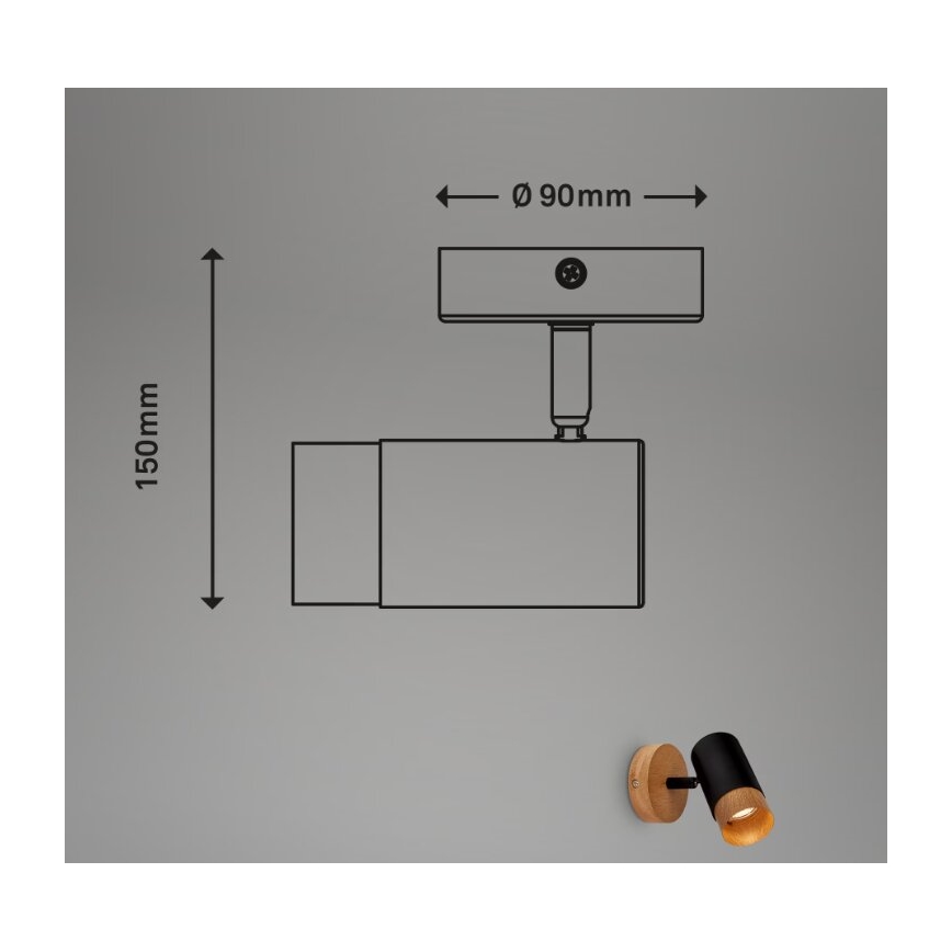 Briloner 2144015 - Sienas starmetis SPOT 1xGU10/9W/230V