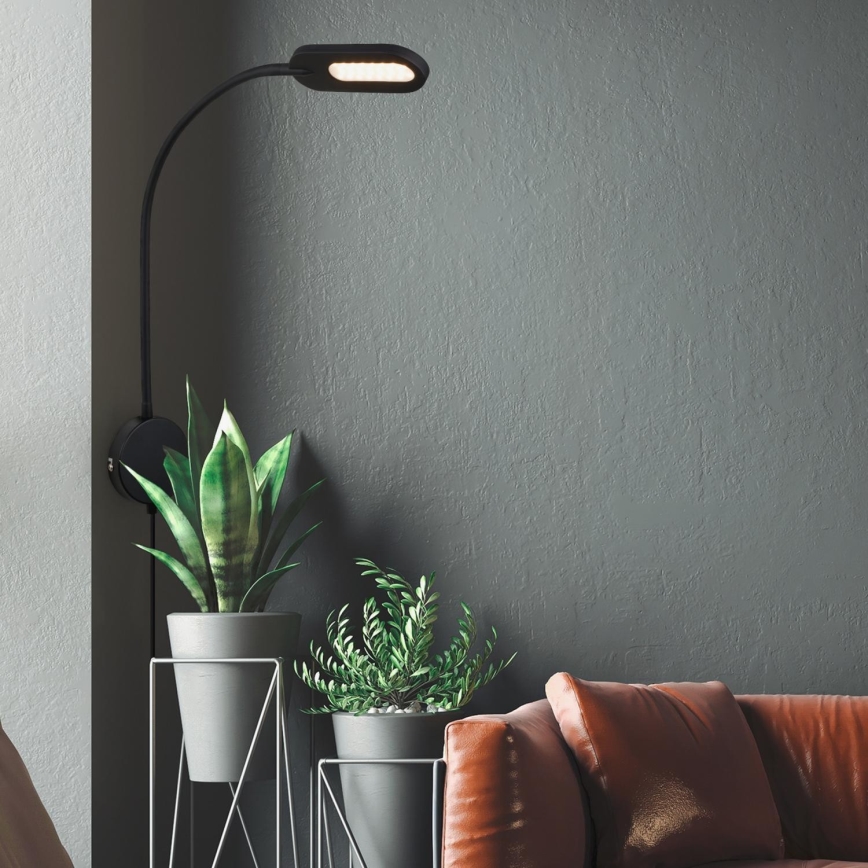 Briloner 2177015 - LED Aptumšojama pielāgojama sienas lampa LED/6W/230V melna
