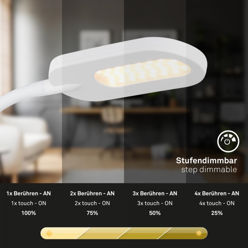 Briloner 2177016 - LED Aptumšojama sienas pielāgojama lampa LED/6W/230V balta