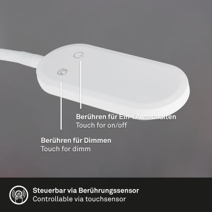 Briloner 2177016 - LED Aptumšojama sienas pielāgojama lampa LED/6W/230V balta