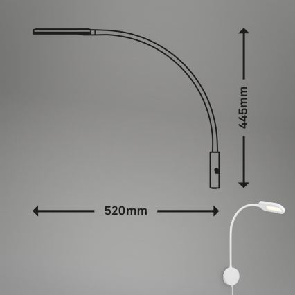 Briloner 2177016 - LED Aptumšojama sienas pielāgojama lampa LED/6W/230V balta