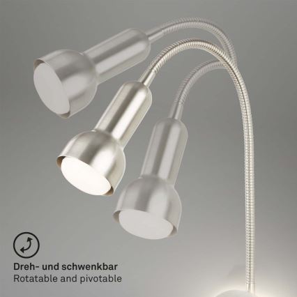 Briloner 2178012 - LED Pielāgojama sienas lampa 1xE14/10W/230V + LED/3W matēts hroms
